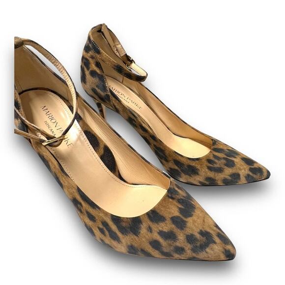 MARION PARKE TOSCANA Leopard ankle strap heels NWT SZ 7.5 - Picture 12 of 15